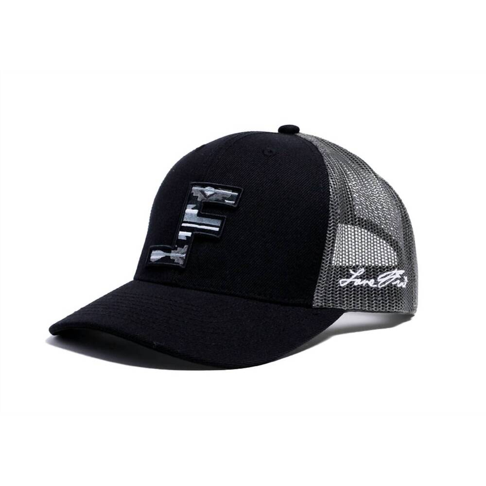 NEW LANE FROST men's smoke snapback cap in black/grey